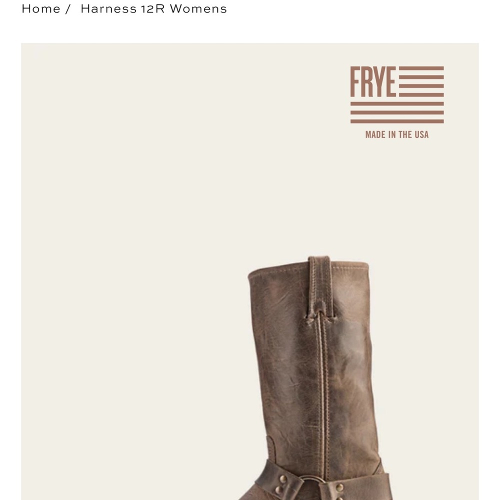 FRYE Harness 12R Women’s Leather Mid-Calf Boots Color: Smoke Size: 9 M - Picture 4 of 12